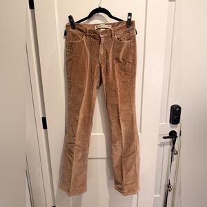 GAP Tan Low Rise Boot Cut velvet Pants